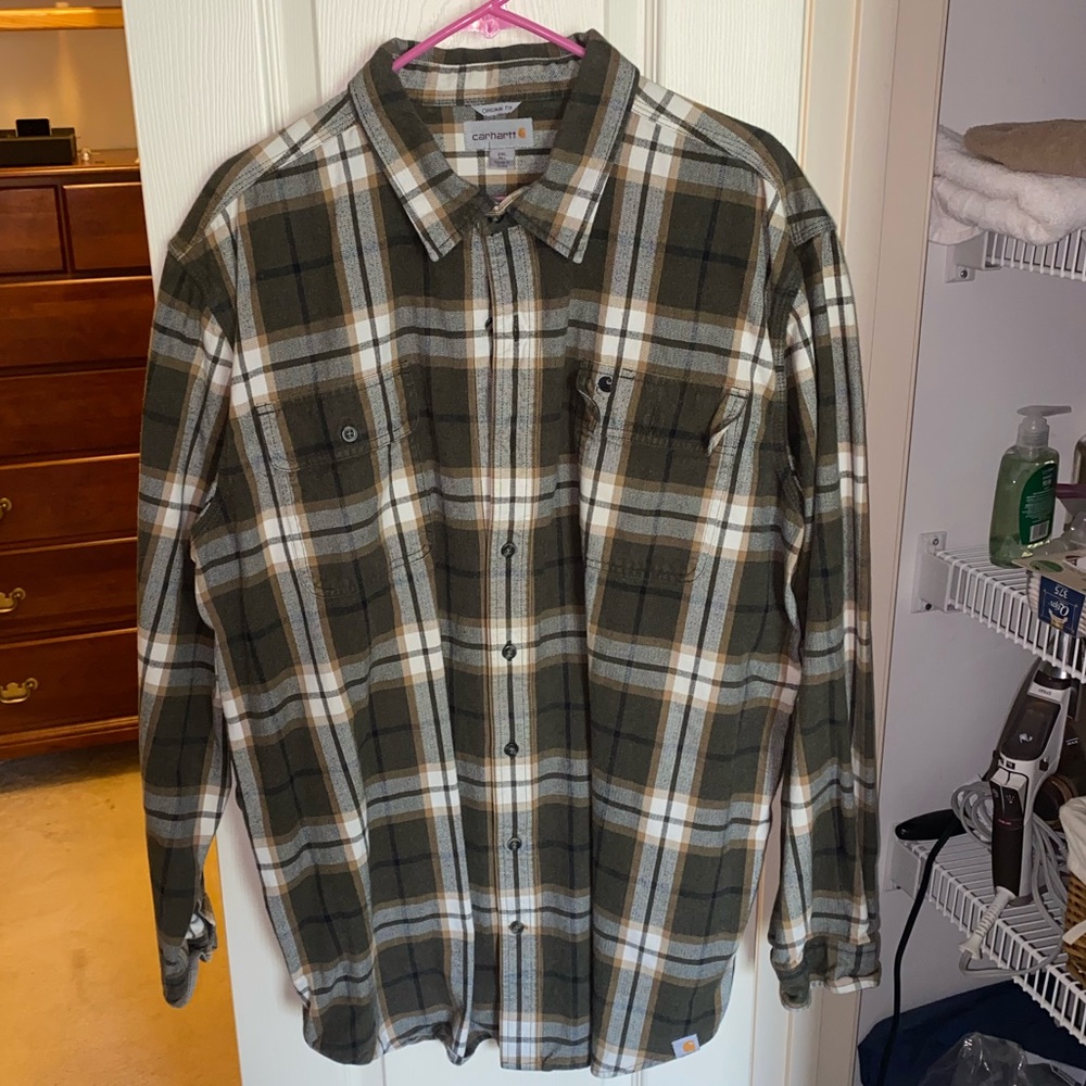 Mens Carhartt flannel shirt 2XL
